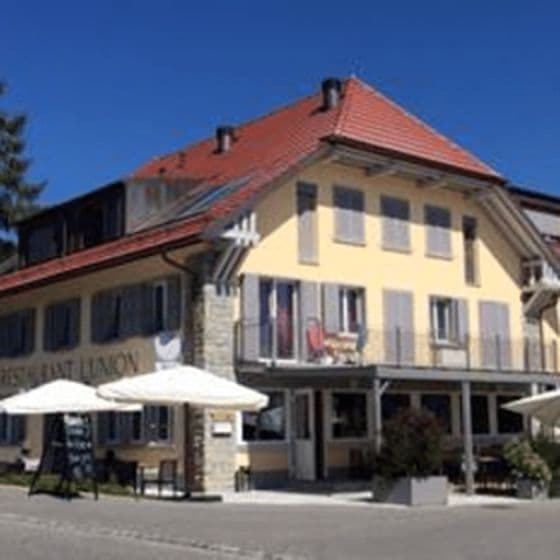 La façade du restaurant de l'Union à Sorens